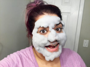 In de naam van de schoonheid werd ik een wolk! (Bellenmaskertest)